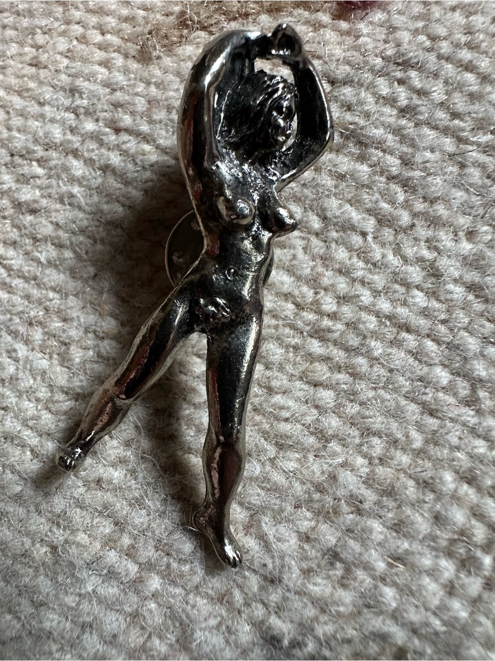 Vintage 1970s Busty Babe Goddess Pin